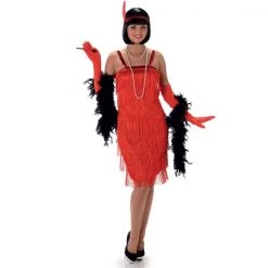 Oceana Adult 1920's Red Flapper Costume