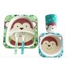 Alpen Frankie & Me 5 Piece Kids Bamboo Fibre Dining Set - Monkey