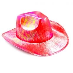 JD Party By Theme Metallic Cowboy Hat - Red