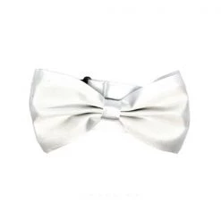 JD Party Party Accessories White Satin Bow Tie