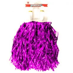 Everything Party Metallic Cheerleader Pom Pom - Hot Pink