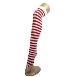Everything Party Red & White Stripe Over The Knee Stockings School Book Week Costume
