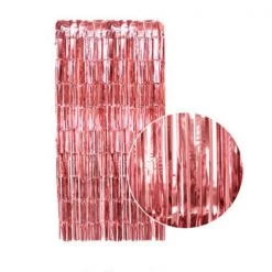 JD Party Metallic Curtain - Light Rose Gold All Birthday