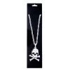 Everything Party Silver Chain Necklace With Skull By Theme