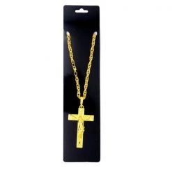 Everything Party Gold Chain Necklace With Cross