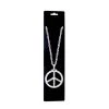 Everything Party By Theme Metal Peace Sign Hippie Necklace - Silver