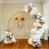 Everything Party Balloons Birthday Balloon Garland With 2m Gold Mesh Circle Backdrop