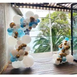 Everything Party Balloons Christening Balloon Garland With 2m White Circle Stand