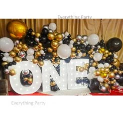 Everything Party 1st Birthday Balloon Garland With 1m LED Letter Lights Balloons