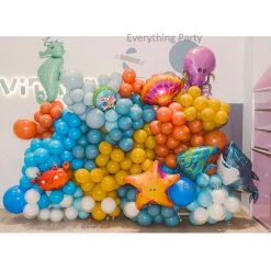 Everything Party Under The Sea Theme Balloon Wall And Balloon Garland Set Balloons