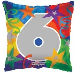 Everything Party Balloons 18" Pillow Shape No.6 Foil Balloon