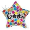 Qualatex 18" Congratulations Holographic Star Shape Foil Balloon Balloons
