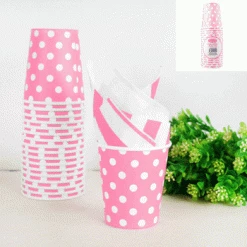 Everything Party 20pk Paper Cups - Pink Dot All Birthday
