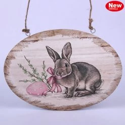 Austwide By Event Easter Bunny Plaque Wooden Hanging Sign