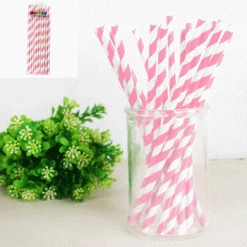 Everything Party 20pk Paper Straws - Pastel Pink All Birthday