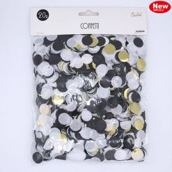 Everything Party 20g Luxe Confetti - Black & White & Gold