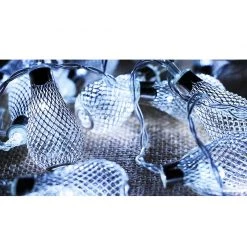 Everything Party 10 LED String Metal Drip Mesh String Lights - White By Event