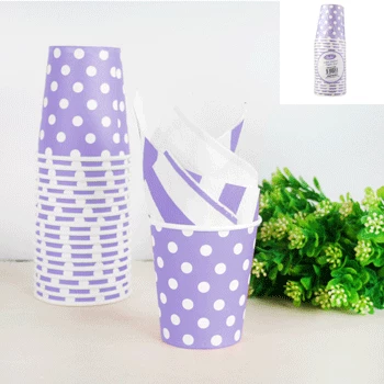 Everything Party 20pk Paper Cups - Purple Dot