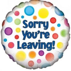Qualatex 18" Okatree Sorry You Are Leaving Foil Balloon Balloons