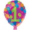 Everything Party Balloons 18" 1st Birthday Pink Hot Balloon Shape Foil Balloon