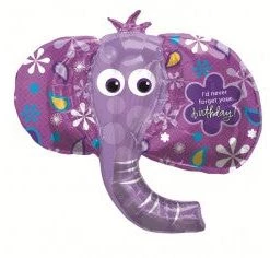 Everything Party Balloons 42" Birthday Elephant SuperShape Foil Balloon