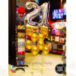 Everything Party 21st Birthday Helium Balloon Bouquet Balloons