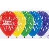 Everything Party Balloons 11" Qualatex Happy Birthday Candles Assorted Colour Latex Balloon