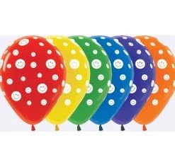 Everything Party 11" DTX Smiley Face Assorted Colour Latex Balloon