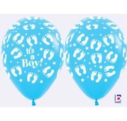 Everything Party 11" DTX It's A Boy Footprints Latex Balloon