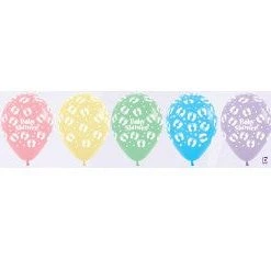 Everything Party 11" DTX Baby Shower Footprints Assorted Latex Balloon Balloons