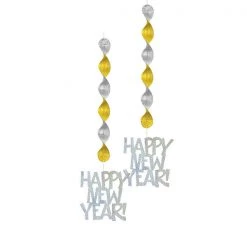 Unique 2pk New Year Prismatic Hanging Decorations By Event