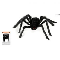 Everything Party Large Black Furry Spider 75cm