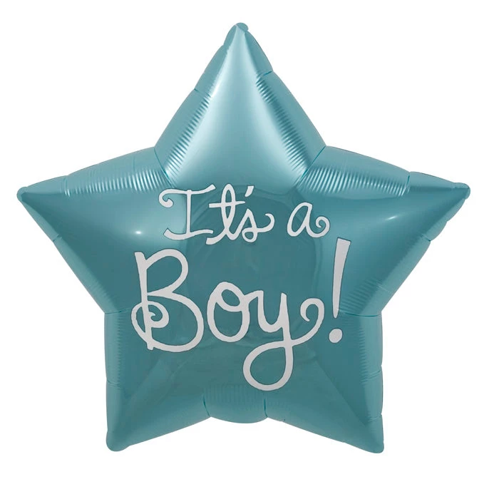 Northern Star 22" It's A Boy Light Blue Star Shape Foil Balloon