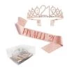 Trad Finally 21st Birthday Girl Tiara & Sash Set - Rose Gold