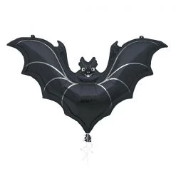 Qualatex 32" Giant Halloween Black Bat Shape Foil Balloon