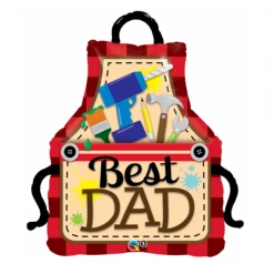 Anagram 33" Qualatex Foil Shape Best Dad Apron Balloon Balloons