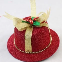 Everything Party By Event Red Christmas Mini Hat With Holly & Bow