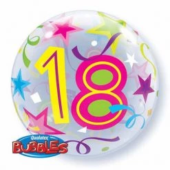 Qualatex 22" Qulatax 18th Birthday Bubbles Balloon