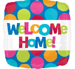 Hallmark 17" Anagram Welcome Home Polka Dots Foil Balloon Balloons