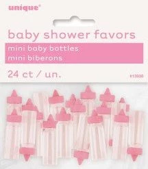 Meteorparty 24pc Mini Baby Bottles - Pink By Theme