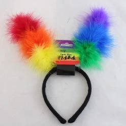 Trademart By Event Rainbow Feather Headband