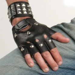 Everything Party By Theme Studded Black Punk Gloves