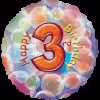 Everything Party Balloons 18" Happy 3rd Birthday Foil Balloon
