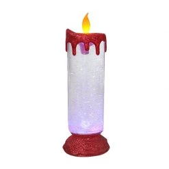 Everything Party By Event Christmas LED Candle Water Lantern With Swirling Confetti