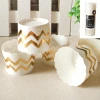 Everything Party 25pk Metallic Gold Chevron Paper Baking Cupcake Cups