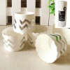 Everything Party All Birthday 25pk Metallic Silver Chevron Paper Baking Cupcake Cups