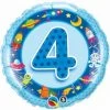 Everything Party Balloons 18" Qualatex 4th Birthday Blue Foil Balloon