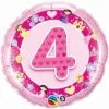 Everything Party Balloons 18" Qualatex 4th Birthday Pink Princess Foil Balloon