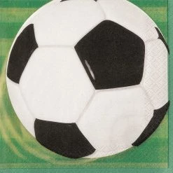 Unique By Theme 16pk 3D Soccer Ball Luncheon Napkins