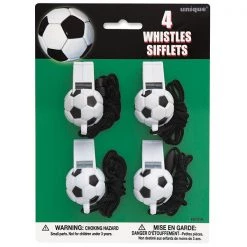 Meteorparty 4pk Soccer Ball Whistles